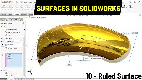 Ruled Surface in SOLIDWORKS | Surface modeling