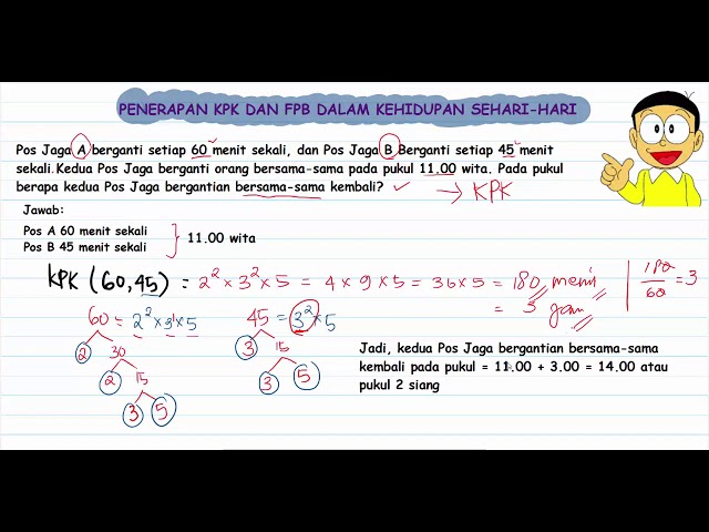 Kpk dari 45 dan 60