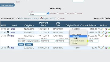 Editing an Account Receivable in Lizzy