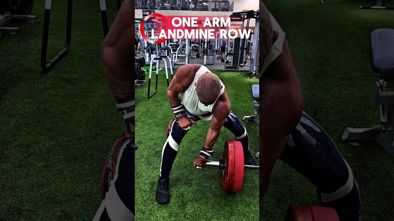 ONE ARM LANDMINE ROW FOR BACK THICKNESS #workout #motivation #muscle #workouttips #exercise
