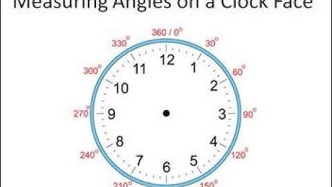 How to measure angle on a clock face
