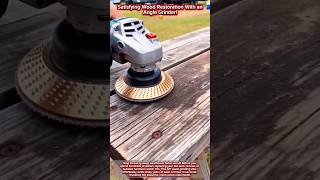 Satisfying Wood Restoration With an Angle Grinder! 😍