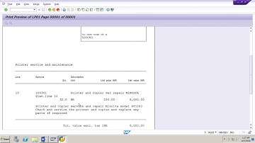 SAP MM How to Print Service Entry sheet ML83
