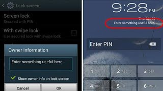 HOW TO PUT OWNER INFO IN LOCK SCREEN IN 3 MINUTES SO EASY screenshot 2
