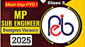 Mp sub engineer notification 2025 🎯 | Previous Year Question paper | #mpsubengineer #mpnews #mpgk 