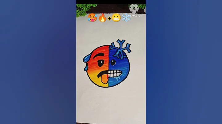 Hot🔥+ Cold❄️ || Emoji Mixing Satisfying Art #creativeart #satisfying
