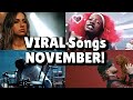 Top 40 songs that are buzzing right now on social media  november 2023