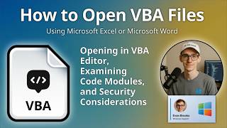 How to Open VBA Files (Visual Basic For Applications Project)