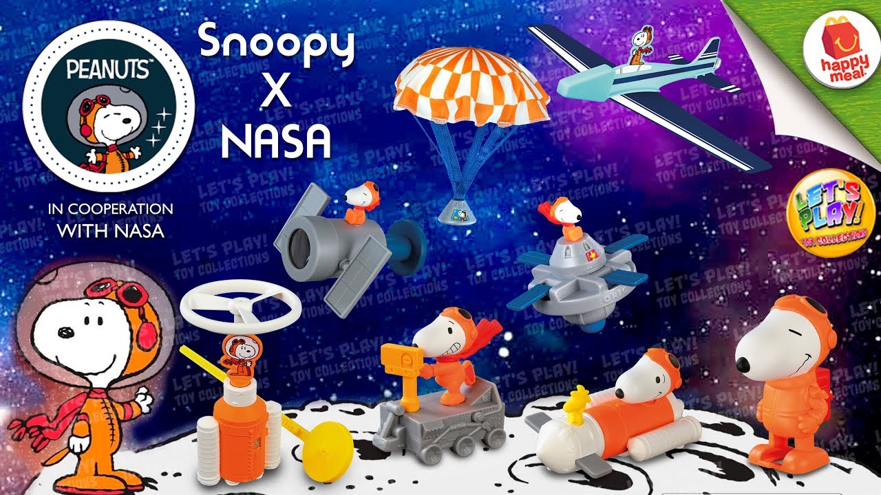 2019 Snoopy x NASA McDonald's Happy Meal Complete Set of 8 Toys
