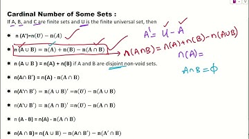cardinal numbers of sets and use of sets in logical problems| formulas for sets and cardinal numbers