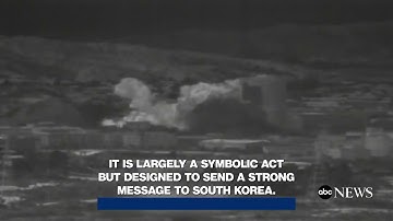 Video Khoảnh khắc Văn phòng Liên lạc Hàn   Triều bị giật sập