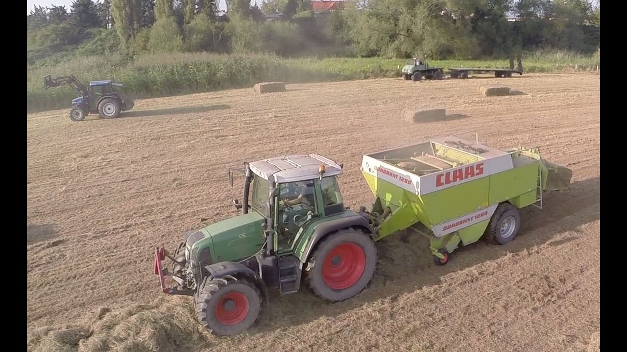 Heuernte 2014 Fendt 410+Quadrant 1200 Fendt 927+Quadrant 3200 und Unimog 406+Krone Swadro 900