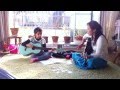 Bansarie gets guitar lesson fro hg tapasvini mataji and hg mahatma prabhu1