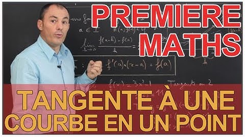Tangente à une courbe en un point - Dérivation - Maths 1ère - Les Bons Profs