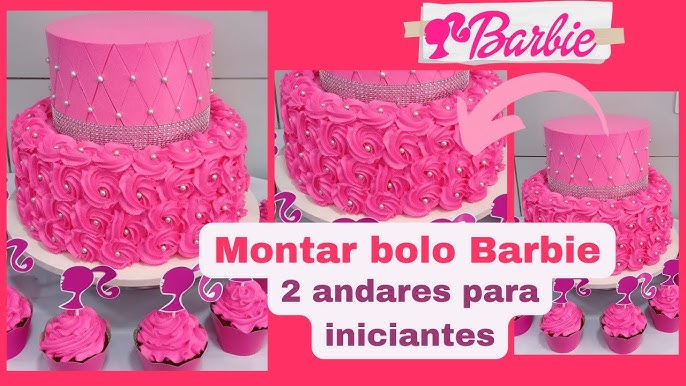 Bolo PP com o tema Barbie 😊👏🏻#barbiegirl #bolobarbie #bolo