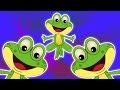 Fünf kleine Frösche Springen auf dem Bett | Kompilierung für Kinder | Five Little Frogs Rhyme