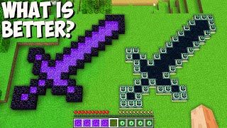 Which GIANT PORTAL SWORD is BETTER in Minecraft? I found THE BIGGEST SWORD PIT!