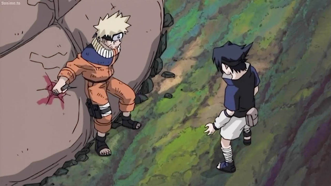 Naruto stops the giant snake from attacking Sasuke  Naruto Shippoop  Naruto Parody