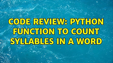 Code Review: Python function to count syllables in a word