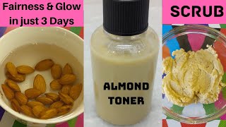 Beauty&Care(EPI-35)DIY Almond Toner& Almond Scrub|Skin Brightening|Anti-ageing|All Skin Types