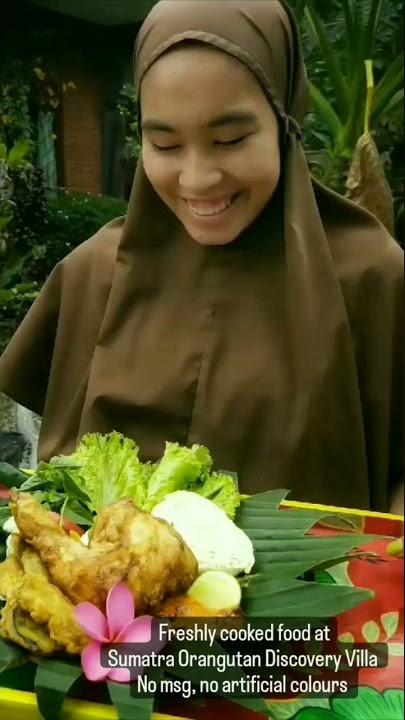 Incredible Indonesian food. Bukit Lawang. Sumatra Orangutan Discovery Villa. Book now