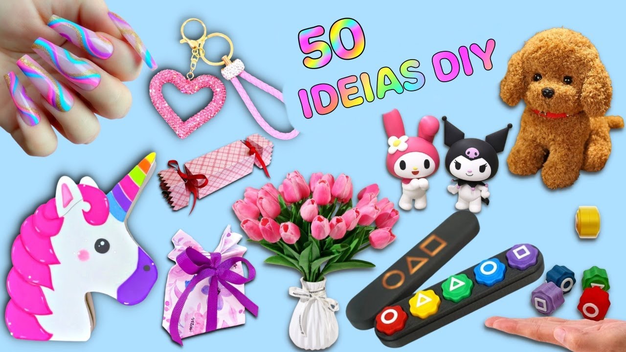 50 PROJETOS DIY INCRÍVEIS PARA FAZER EM CASA – DECORAÇÃO DE QUARTO, PAPELARIA, PRESENTES