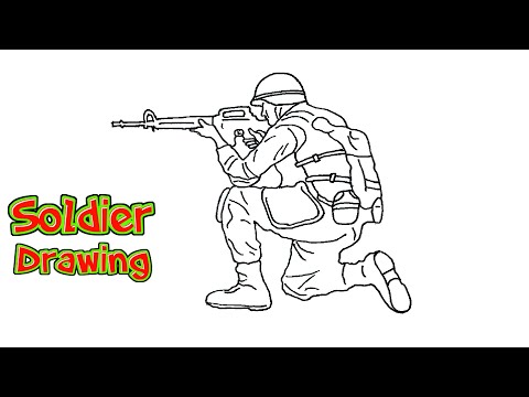Video: How To Draw A Soldier With A Pencil Step By Step?