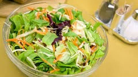 EASY WAY TO MAKE MIXED GREEN SALAD || ARABIC RECIP...