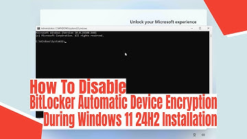 How To Disable BitLocker Automatic Device Encryption During Windows 11 24H2 Installation