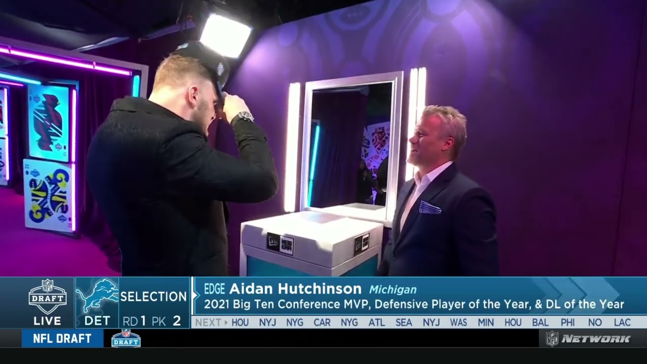 Lions select Aidan Hutchinson with #2 overall pick 2022 NFL Draft