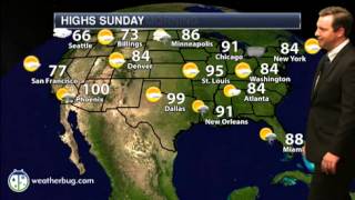 Saturday's National Weather Outlook