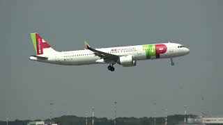 Tap Portugal Airbus 321Neo CS-TJN Landing Milan Malpensa LIMC