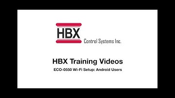 ECO-0550 Wi-Fi setup for Android * Note the change in the description