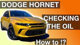 Checking the oil level on a Dodge Hornet (How to instructions)