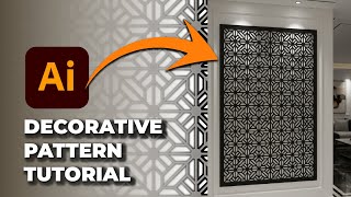 Unique Pattern Decorative Pannel in AdobeIllustration #geometricshapes #adobeillustratortutorials