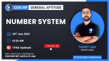 Number System | CSIR JRF General Aptitude | IFAS