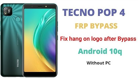 TECNO POP 4 Bypass FRP Google Account Protection fix hang on logo after bypass Android 10q