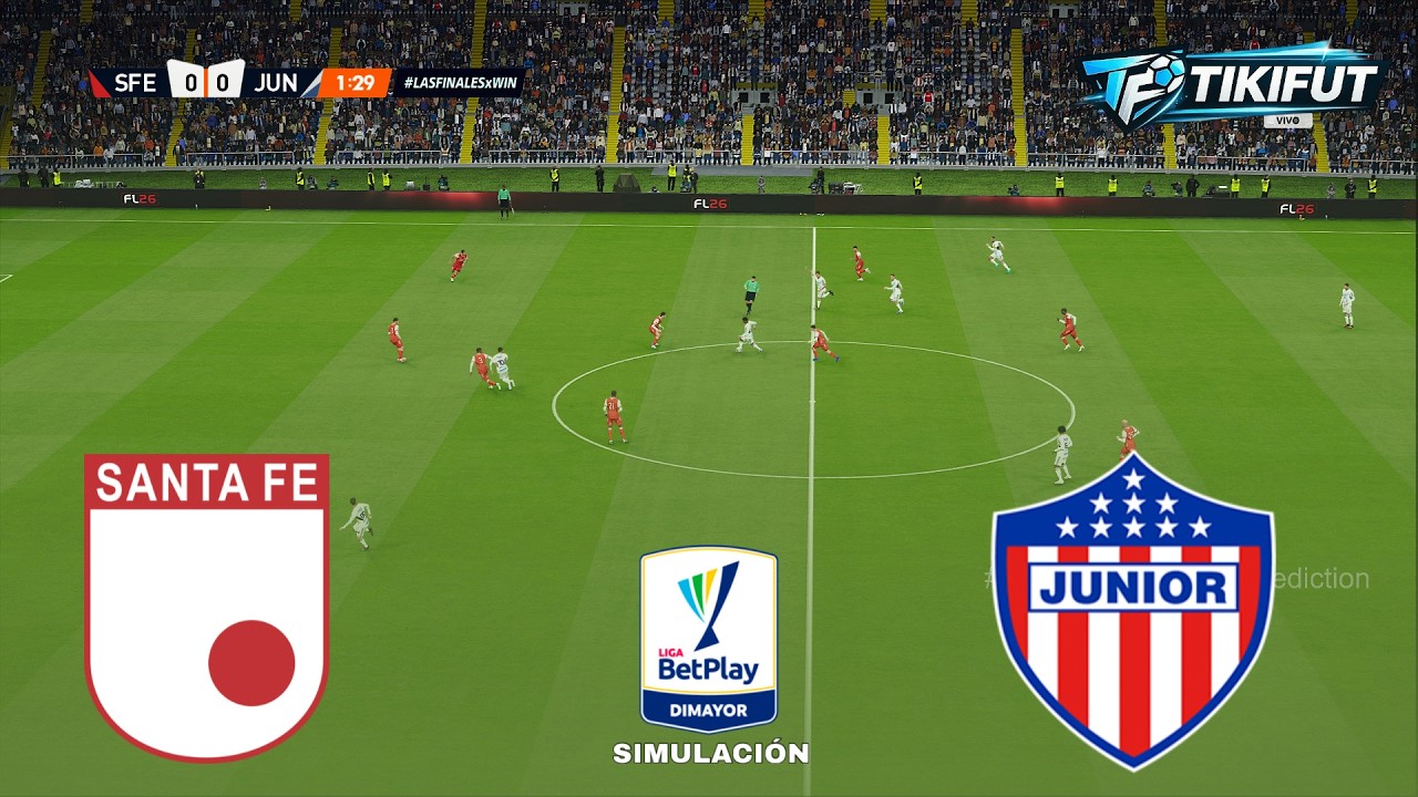 SANTA FE vs JUNIOR Liga Colombiana Semifinal 2026 Partido Completo Match Simulation & Prediction