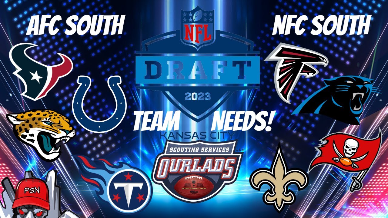 NFL Draft Team Needs 2023 AFC/NFC South division needs! YouTube