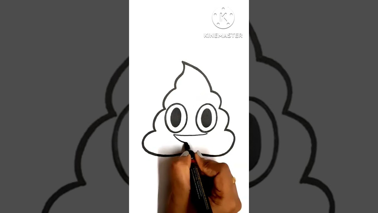 How to draw Poop Emoji💩 /Poop Emoji Drawing 