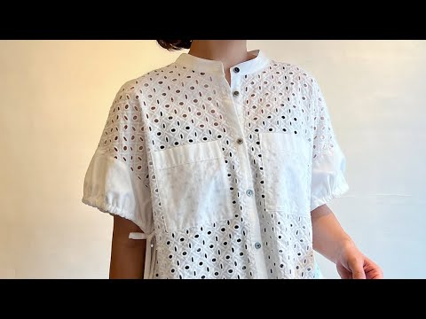 trois / Eyelet Lace Shirt Blouse - YouTube