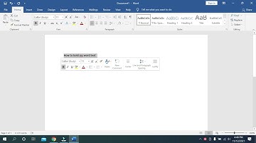 MS Word - How To Bold Text In Microsoft Word