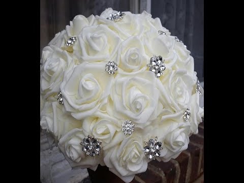 How to make Brooch Bouquet l DIY Bouquet Kit SPARKLES l No Wires  Very Easy Tutorial