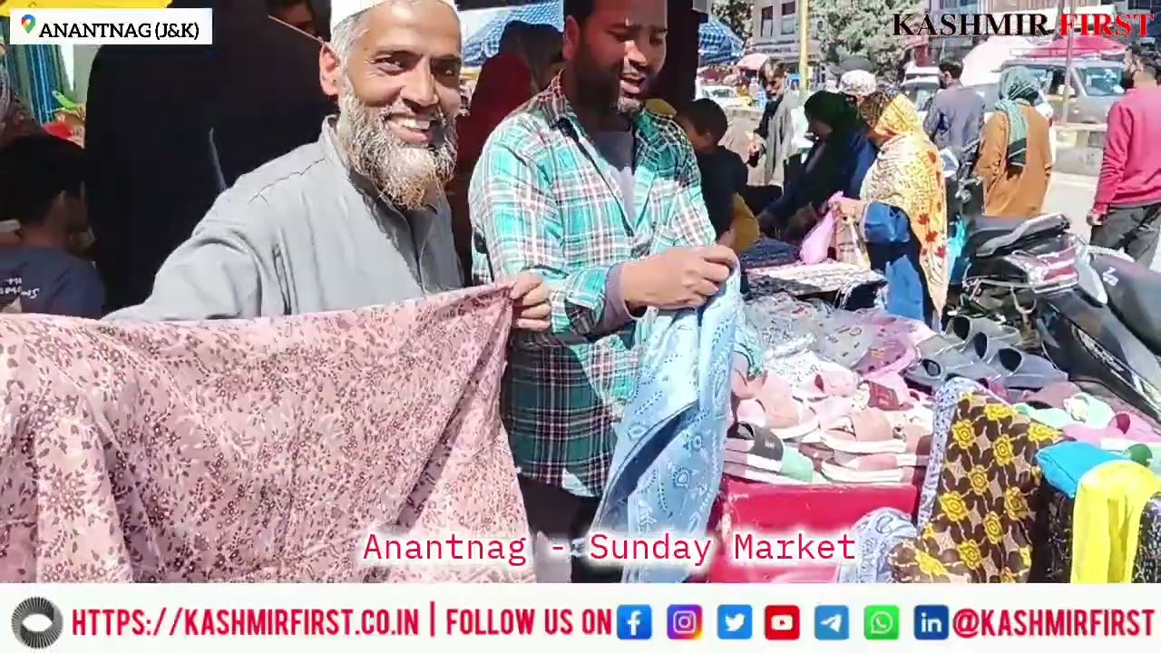 Vibrant Scenes from #Anantnag's Sunday Market – Where Tradition Meets Trade.