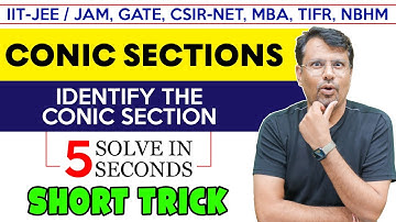 How To Identify The Conic Section In 5 Seconds | Conic Section Short-Trick By @gajendrapurohit