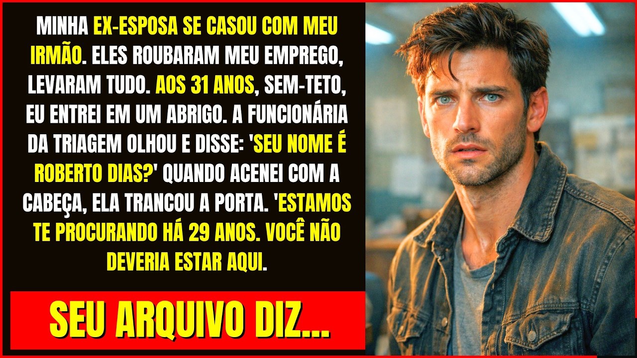 Aos 31, sem-teto, entrei num abrigo. A atendente travou a porta: 'Te procuramos por 29 anos. Você é