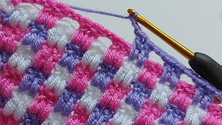 Super easy crochet baby blanket pattern for beginners / step by step blanket / DIY blanket