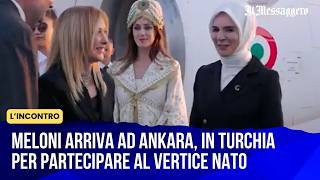 Meloni arriva ad Ankara, in Turchia per partecipare al vertice Nato
