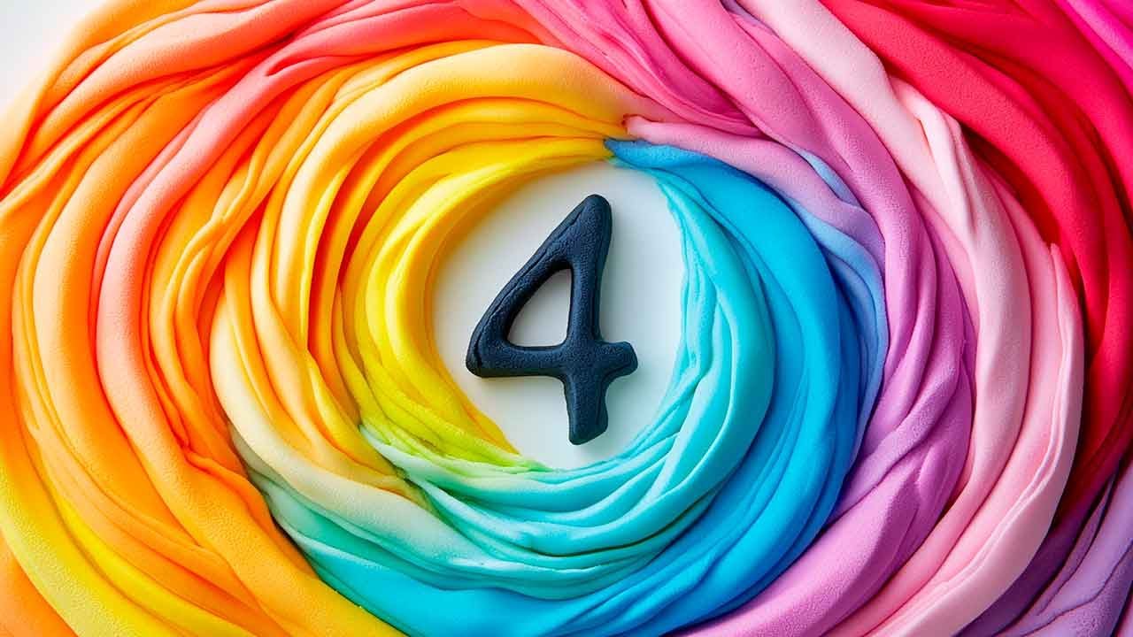 Learning Colors and Counting with PLAY-DOH | Make Number 4 and Learn Colors for Kids