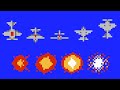 nes 1942 enemy plane (gray) animation, recreation with high resolution.